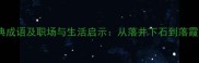 10个含有落字的经典成语及职场与生活启示从落井下石到落霞与孤鹜的智慧解码