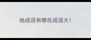 烛成语有哪些成语大