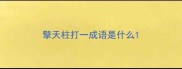 擎天柱打一成语是什么