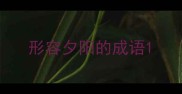 形容夕阳的成语