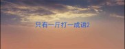 只有一斤打一成语