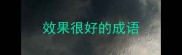 效果很好的成语