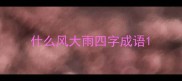 什么风大雨四字成语