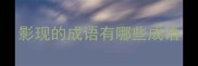 影现的成语有哪些成语
