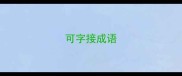 可字接成语