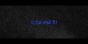 状态好的成语