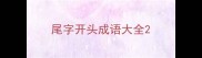 尾字开头成语大全