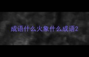 成语什么火象什么成语