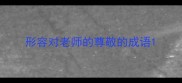 形容对老师的尊敬的成语