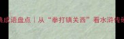 武松经典成语盘点从拳打镇关西看水浒传硬汉形象