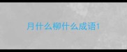 月什么柳什么成语