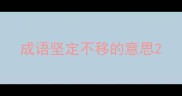 成语坚定不移的意思