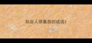 形容人很着急的成语