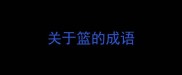 关于篮的成语
