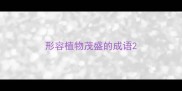 形容植物茂盛的成语