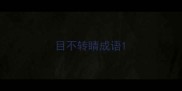 目不转睛成语