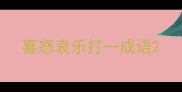 喜怒哀乐打一成语
