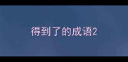 得到了的成语