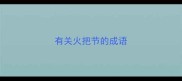 有关火把节的成语