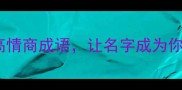 立名成金10个职场高情商成语让名字成为你的个人品牌金钥匙