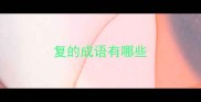 复的成语有哪些