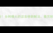 嘴心打一成语全网爆火的谐音梗新解法看完秒变社交达人