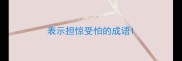 表示担惊受怕的成语