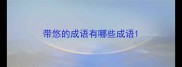 带悠的成语有哪些成语