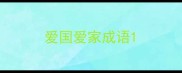 爱国爱家成语