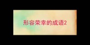 形容荣幸的成语