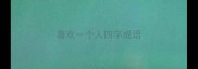 喜欢一个人四字成语