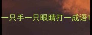 一只手一只眼睛打一成语