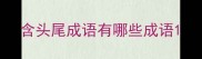 含头尾成语有哪些成语