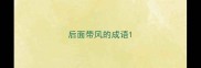 后面带风的成语