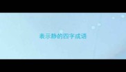 表示静的四字成语