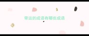 带运的成语有哪些成语