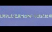 两厢情愿的成语属性辨析与规范使用指南