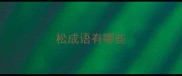 松成语有哪些