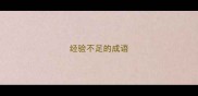 经验不足的成语