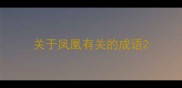 关于凤凰有关的成语