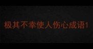 极其不幸使人伤心成语