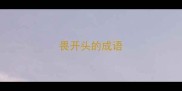 畏开头的成语