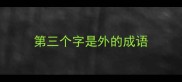 第三个字是外的成语