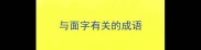 与面字有关的成语
