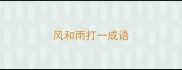 风和雨打一成语