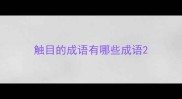 触目的成语有哪些成语