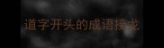 道字开头的成语接龙