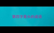 第四字是头的成语