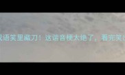微胖打一成语笑里藏刀这谐音梗太绝了看完笑出八块腹肌