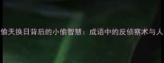 成语故事偷天换日背后的小偷智慧成语中的反侦察术与人生启示